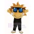 Soleil jaune Costume de mascotte avec lunettes de soleil