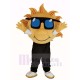 Soleil jaune Costume de mascotte avec lunettes de soleil