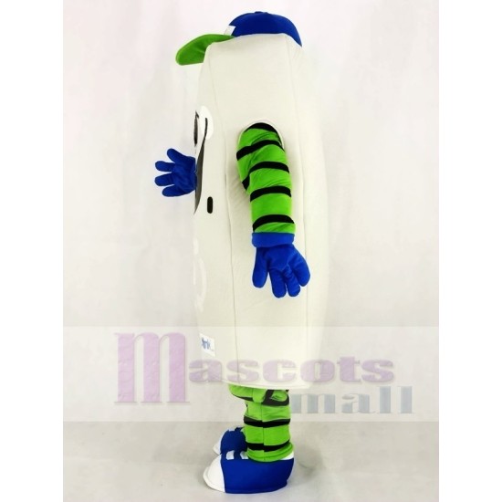 The Trash Can Mascot Costume with Blue Hat