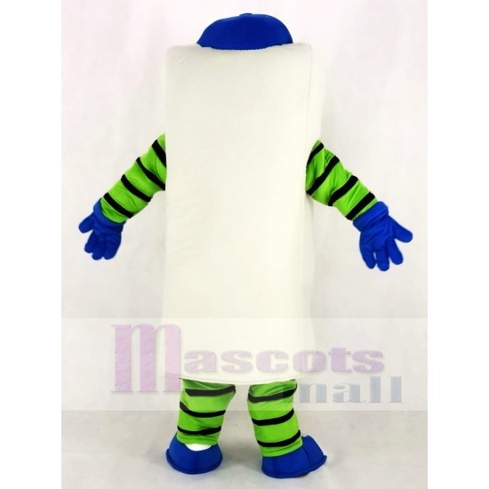 The Trash Can Mascot Costume with Blue Hat