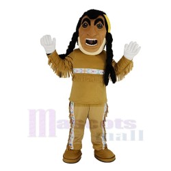 Funny Yellow Feathers Indian Mascot Costume