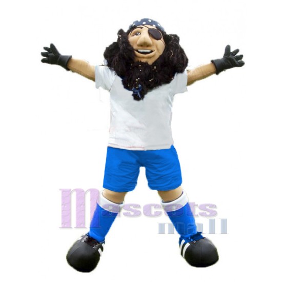 Long-Bearded Pirate Captain Mascot Costume People