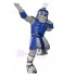 Strong Blue Spartan Knight Mascot Costume People