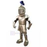 Médiéval Chevalier britannique Costume de mascotte en armure d'argent Gens
