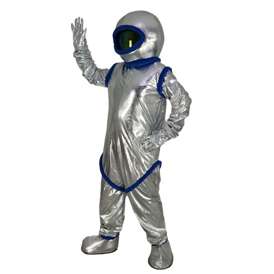 Silver Astronaut Mascot Costume People