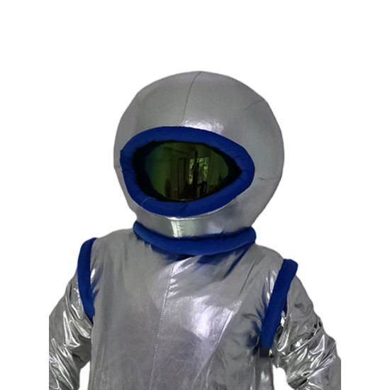 Silver Astronaut Mascot Costume People