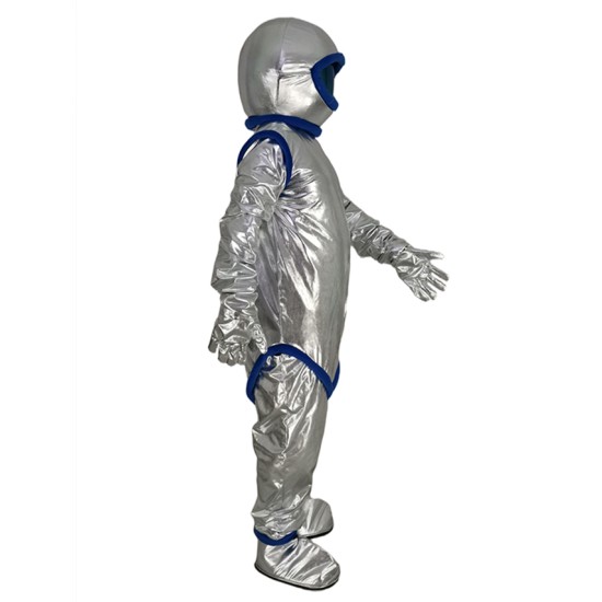 Silver Astronaut Mascot Costume People