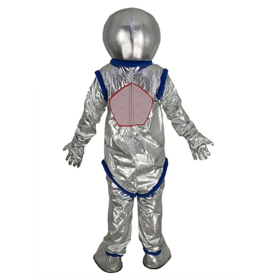 Silver Astronaut Mascot Costume People