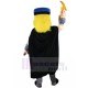 Mighty Raytheon Man Mascot Costume with Black Cloak People