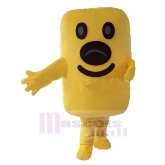 Funny Yellow Snowman Mascot Costume Cartoon