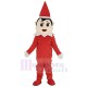 Red Elf Pinocchio Christmas Boy Mascot Costume