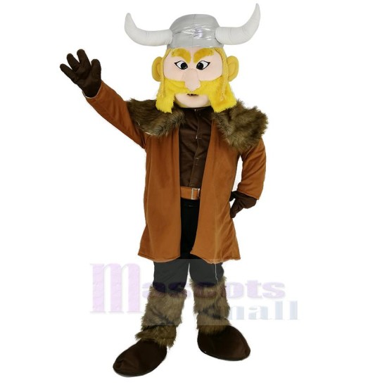 Thor the Giant Viking Mascot Costume in Blue Pants People