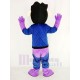 Superman Hero Mascot Costume in Purple and Blue Coat People