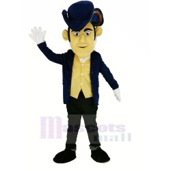 Dark Blue Patriot Mascot Costume People