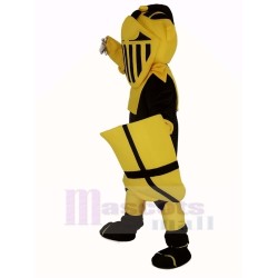 Negro y amarillo Caballero Disfraz de mascota Personas