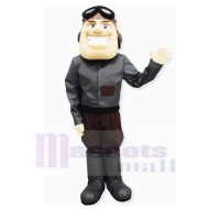 Aviator Mascot Costume in Gray Jacket People